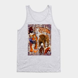 Zoo Animals Cartoon Tank Top